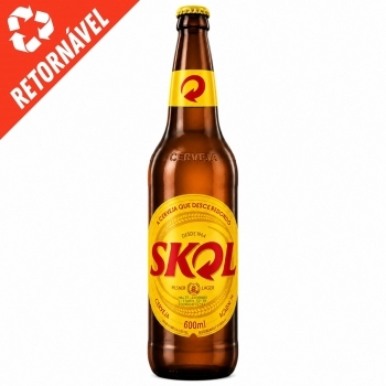 SKOL 600ML. RETORNÁVEL
