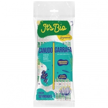 CANUDO GARRAFA STRAWPLAST TR BIO 5X240MM C/100UN