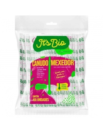 CANUDO MEXEDOR STRAWPLAST TR BIO 6X175MM C/100UN