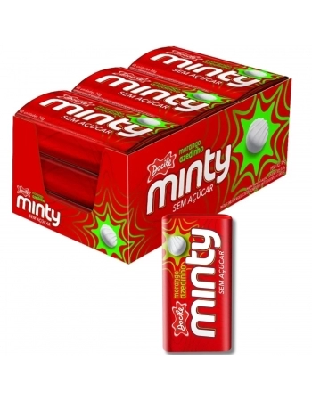 BALA PASTILHA MINTY MORANGO AZEDINHO S/ACUCAR 9X21G DOCILE