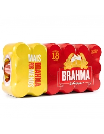BRAHMA CHOPP LATA 350ML COM 18 UNID