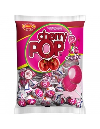 PIRULITO CHICLE CHERRY POP 50 UND. CEREJA