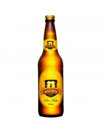 MEGA BEER PURO MALTE 600ML.