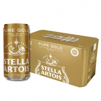 STELLA ARTOIS PURE GOLD LT 269ML CX CARTAO C/8 NPAL