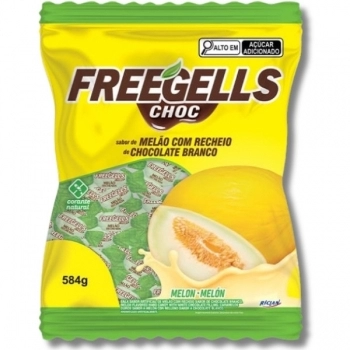 BALA FREEGELLS MELAO COM CHOCOLATE BRANCO 475 GR
