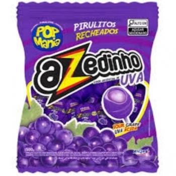 PIRULITO POP MANIA AZEDINHO DE UVA 500 GR