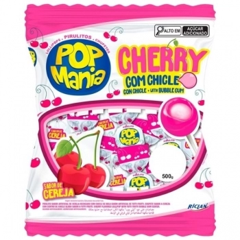 PIRULITO POP MANIA CHERRY CEREJA 500 GR