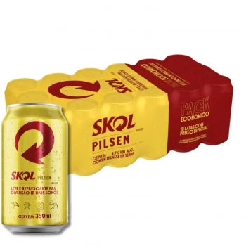 SKOL LATA 350ML COM 18 UNID
