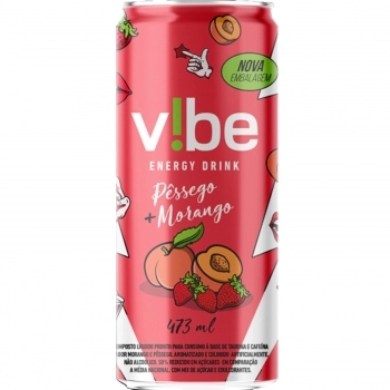 ENERGETICO VIBE PESSEGO+MORANGO 473 ML